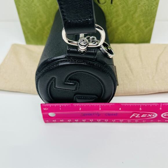 Gucci Blondie Mini Shoulder Bag Black Leather Adjustable Strap NIB $1,800 - Picture 9 of 14